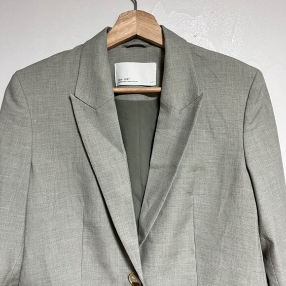 Oak + Fort Light Gray Single-Button Blazer - XS - Picture 3 of 8